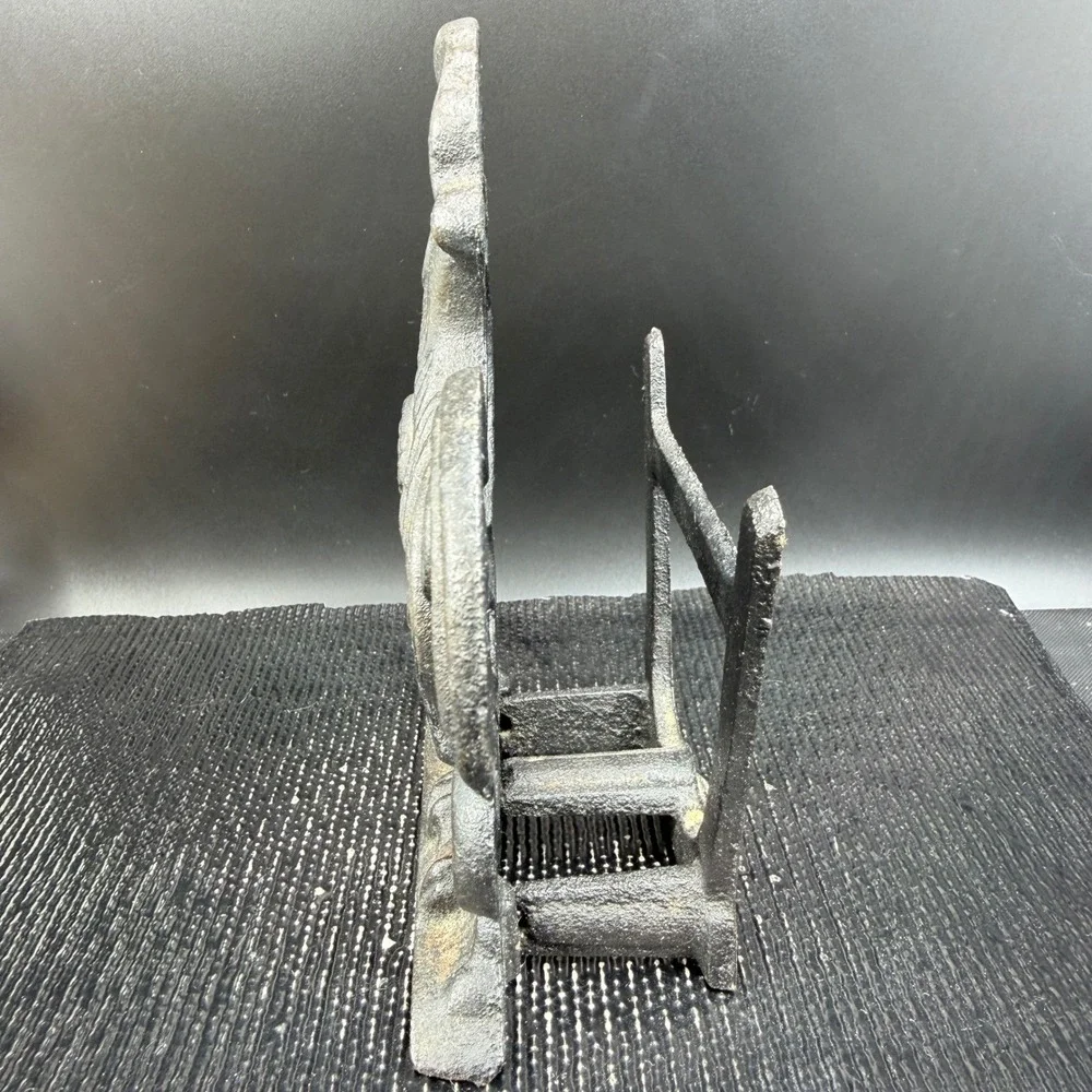 Vintage Cast Iron Rooster Napkin Holder Letter Sorter Farmhouse Decor 5.5 Inch